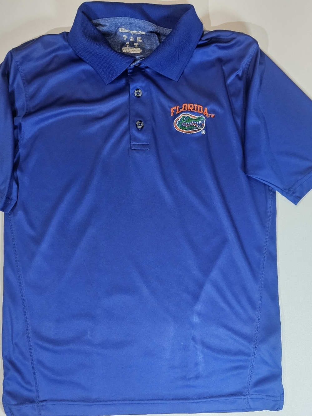 Champion Florida Gators Polo Shirt Mens Small Blue‎ Embroidered Logo NCAA